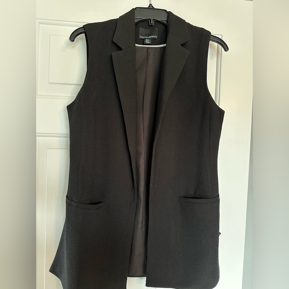 Cynthia Rowley Black Vest - Size S